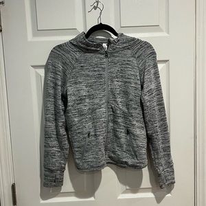 Athleta Girl Gray Jacket Pockets Zip Up